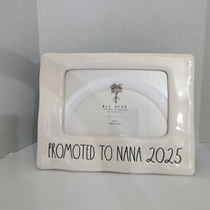Rae Dunn Cream Photo Frame - Promoted to Nana 2025